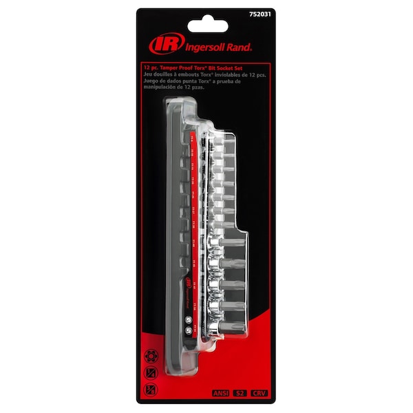 12Pc Tamper Proof Torx Bit Socket Set
